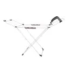 A white drying rack with purple accents is shown against a white background. Produktbild-Vorschau