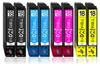 A set of eight ink cartridges for a printer, arranged in a row against a white background. Produktbild-Vorschau