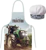 Kinderschürze mit Mütze Traktor grün Produktbild-Vorschau 9