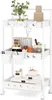 A white three-tiered rolling cart filled with art and craft supplies. Anteprima dell’immagine prodotto
