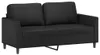 vidaXL 2-tlg. Sofagarnitur mit Kissen Schwarz Kunstleder Produktbild-Vorschau 4
