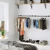 Songmics Kleiderstange Wandmontage Industrie-Design Schwarz Produktbild-Vorschau 2
