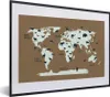 MuchoWow® MuchoWow® Gerahmtes Poster Weltkarte - Tiere - Produktbild-Vorschau 1