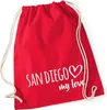 Huuraa Turnbeutel San Diego my love 12 Liter Classic Red Produktbild-Vorschau 1