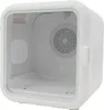 An empty white pet dryer with a clear front door, showing the interior with a fan and a textured floor. Náhled obrázku produktu