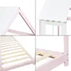 Kinderbett 'Tostedt' Halboffenes Design 90x200cm Rosa/Weiß Produktbild-Vorschau 8