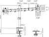 gembird Verstellbar Montagearm 2x 17 32 Zoll, bis zu 9 kg Anteprima dell’immagine prodotto 2