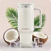 Mug isotherme BERDSEN avec paille, en acier inoxydable, Voir les images du produit 2