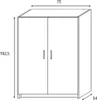 Masseno Drehtürenschrank ZEFIRO 75/192,5/54 cm 2-türig Produktbild-Vorschau 2