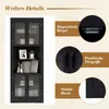 Mobiletto da cucina COSTWAY, pensile angolare con 4 ante in Anteprima dell’immagine prodotto 9