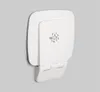 A white wall-mounted shower seat is shown against a plain gray background. Produktbild-Vorschau