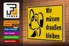 Holzschild Tiere 30x20cm Wir müssen draußen bleiben Hund Produktbild-Vorschau 3