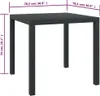 vidaXL Zahradní stůl černý 80x80x74 cm hliník a WPC Náhled obrázku produktu 4