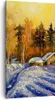 Bild auf Leinwand - Leinwandbild - Winter Wald Wiese - Produktbild-Vorschau 1
