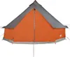 vidaXL Tipi tente familiale 8 personnes Gris et orange Voir les images du produit 5