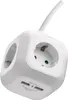 Steckdosenwürfel 1,9 m / 4 Steckdosen / weiß / PVC / USB / 1,5 mm2 Produktbild-Vorschau