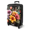 NoBoringSuitcases.com® Großer Koffer - Blumen im Produktbild-Vorschau 2
