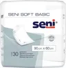 The image shows the packaging of Seni Soft Basic underpads. Anteprima dell’immagine prodotto