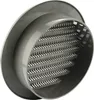 A close-up, isolated studio shot of a gray ventilation grille with an insect screen. Produktbild-Vorschau