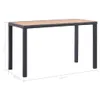 vidaXL Tavolo da giardino nero e marrone 123x60x74 cm in Anteprima dell’immagine prodotto 10