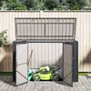 vidaXL Contenitore da giardino nero 214 x 82 x 132 cm in Anteprima dell’immagine prodotto 5