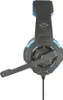 A gaming headset with a microphone is shown against a white background. Produktbild-Vorschau
