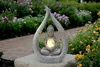 Solarleuchte Buddha Skulptur Granit-Optik mit Glaskugel Produktbild-Vorschau 3