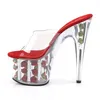 ADORE-701FL Damen Slipper von Pleaser, Transparent Rot , EU Produktbild-Vorschau 7