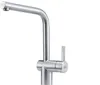 A close-up studio shot of a stainless steel kitchen faucet against a white background. Podgląd zdjęcia produktu