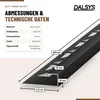Dalsys Fliesenschiene Eckprofil 2,5m x 10mm Schwarz Alu Produktbild-Vorschau 2