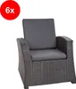 Sada 6 ks Podsedáky na zahradní židle 56x52x7cm antracit Náhled obrázku produktu 3