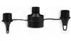 A black plastic accessory with three nozzles, likely for a leaf blower. Produktbild-Vorschau