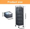 Jojoka Kš¹chenwagen 5-st?ckig, 360¡ã drehbarer Kš¹chen Produktbild-Vorschau 2