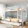 Cama nido de 90x200 cm para niños, color blanco, divisible Vista previa de la imagen del producto 5