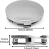 4er Set Silber Radkappen 60mm Außendurchmesser 56mm Produktbild-Vorschau 2