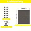 An image showing the contents of a package for a window film product, including suction cups and the film itself with cut-out shapes. Produktbild-Vorschau