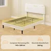 HOMCOM Bett 140x200 cm Bettgestell mit gepolstertem Produktbild-Vorschau 3
