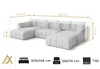 AX LIVING Canapé panoramique XXL convertible Antalya beige Voir les images du produit 10
