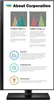 A marketing page with text and graphics about a corporation's initiatives. Produktbild-Vorschau