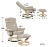 M MCombo Relaxsessel mit Hocker, 360° Drehbarer Produktbild-Vorschau 7