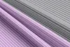 Bettwäsche Set 200x220 cm in Lila Grau mit Streifenmuster Produktbild-Vorschau 4