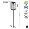 LED Solar Stecker "Streben" 14x18cm H100cm Gartenstecker Produktbild-Vorschau 2