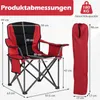 Skládací kempingová židle COSTWAY XXL s nosností 180 kg, Náhled obrázku produktu 3