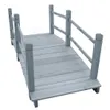 vidaXL Mostek ogrodowy szary 140x60x56 cm z litego drewna Podgląd zdjęcia produktu 2