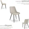 Lot de chaises de salle à manger Monroe aspect velours - Voir les images du produit 3