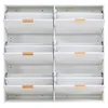 A white shoe cabinet with six open flip-down compartments. Anteprima dell’immagine prodotto