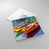 Bilder auf glas - Boote Bunt Angeln Wasser - 30x30cm - Produktbild-Vorschau 2