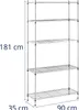 Regał Magazynowy Druciany Ażurowy Kolor Szary 180X90X35Cm Podgląd zdjęcia produktu 10