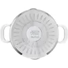 The bottom of a pot or pan, showing the brand name and technical details. Produktbild-Vorschau