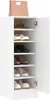 vidaXL Schuhschrank Weiß 32x35x92 cm Holzwerkstoff Produktbild-Vorschau 4